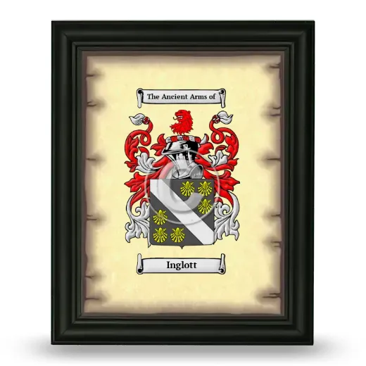 Inglott Coat of Arms Framed - Black
