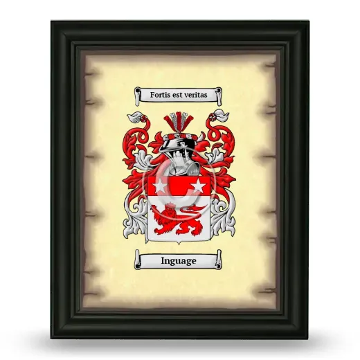 Inguage Coat of Arms Framed - Black