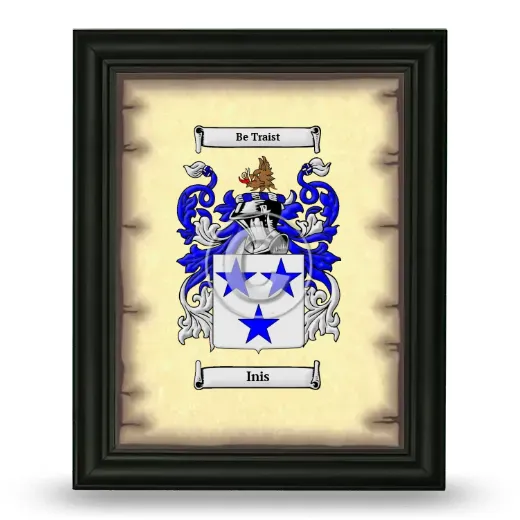 Inis Coat of Arms Framed - Black