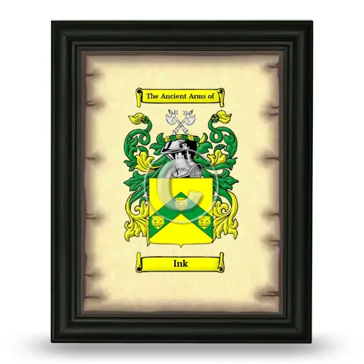 Ink Coat of Arms Framed - Black