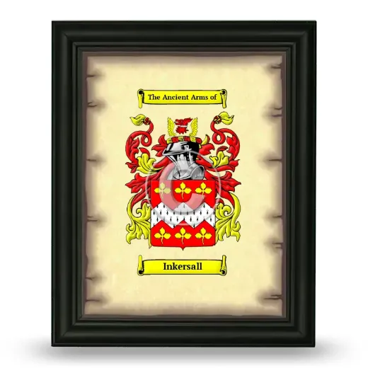 Inkersall Coat of Arms Framed - Black