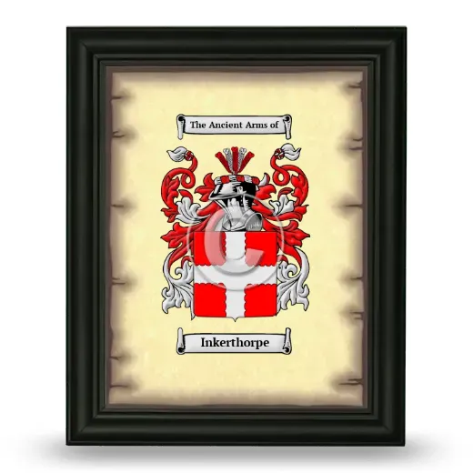 Inkerthorpe Coat of Arms Framed - Black