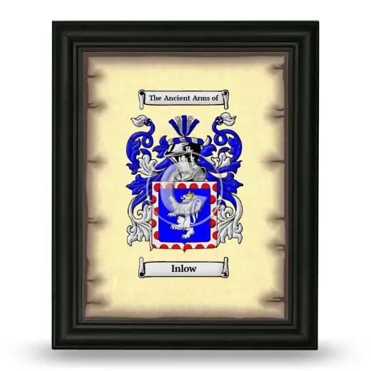 Inlow Coat of Arms Framed - Black