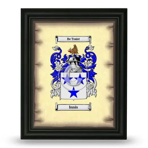 Innis Coat of Arms Framed - Black