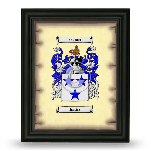 Inniss Coat of Arms Framed - Black