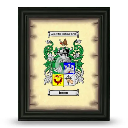 Innon Coat of Arms Framed - Black