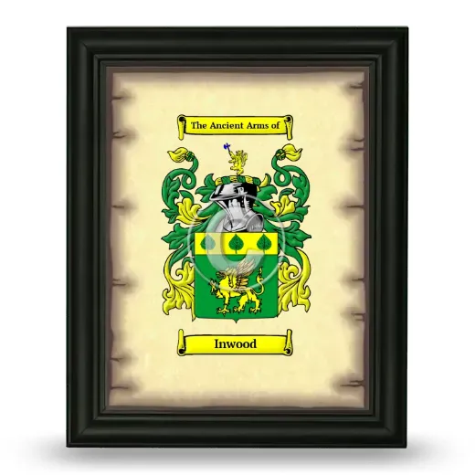 Inwood Coat of Arms Framed - Black