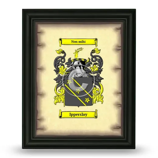 Ipperslay Coat of Arms Framed - Black