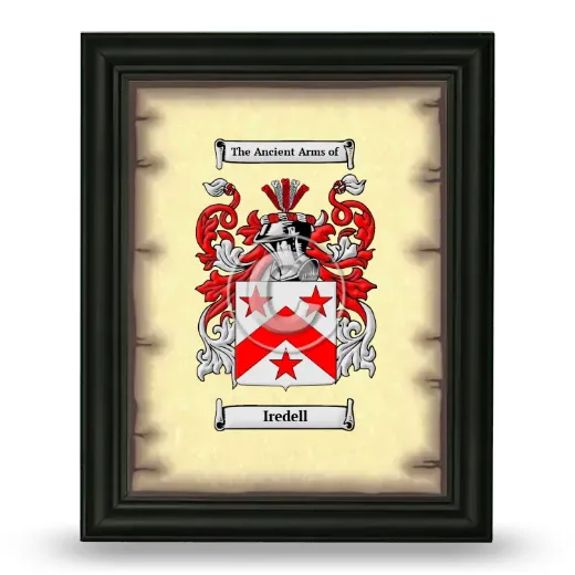 Iredell Coat of Arms Framed - Black