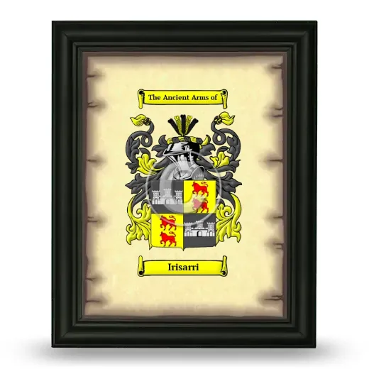 Irisarri Coat of Arms Framed - Black