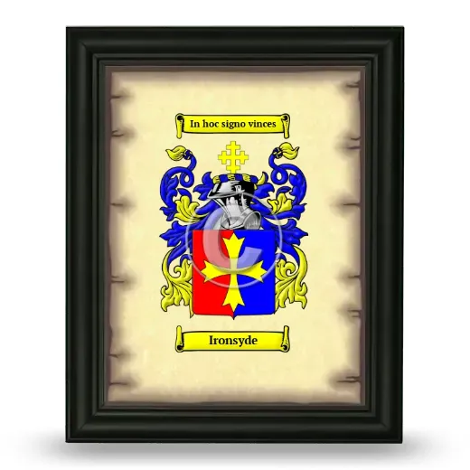 Ironsyde Coat of Arms Framed - Black