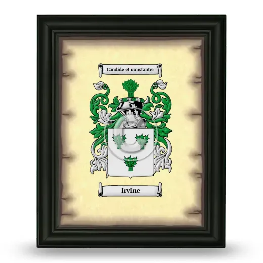 Irvine Coat of Arms Framed - Black