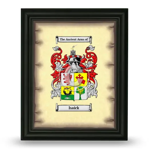 Isaick Coat of Arms Framed - Black