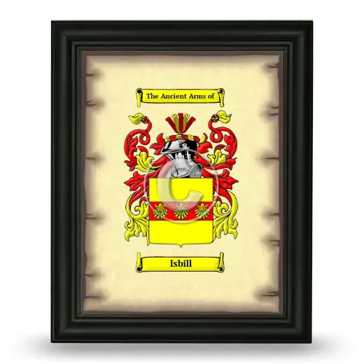 Isbill Coat of Arms Framed - Black