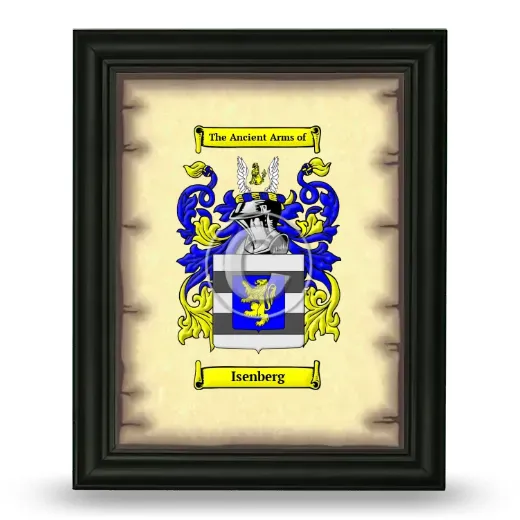 Isenberg Coat of Arms Framed - Black