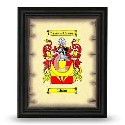Isham Coat of Arms Framed - Black
