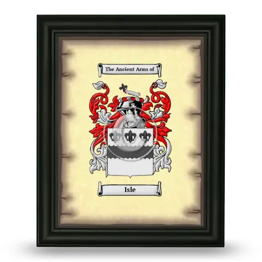 Isle Coat of Arms Framed - Black