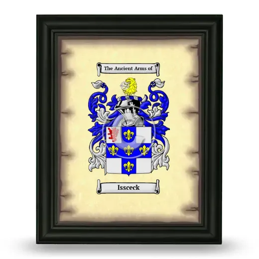Issceck Coat of Arms Framed - Black