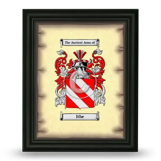 Ithe Coat of Arms Framed - Black