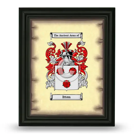 Itten Coat of Arms Framed - Black