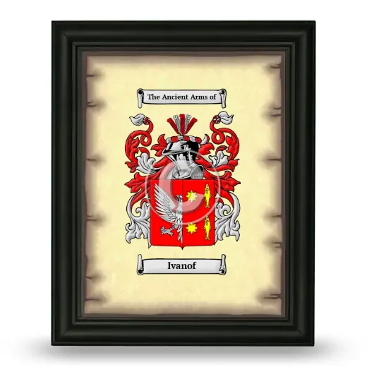 Ivanof Coat of Arms Framed - Black
