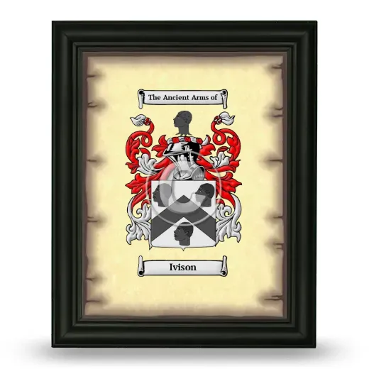 Ivison Coat of Arms Framed - Black