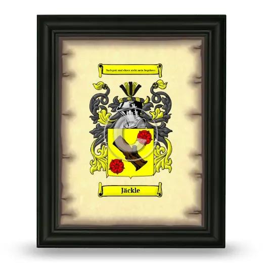 Jäckle Coat of Arms Framed - Black