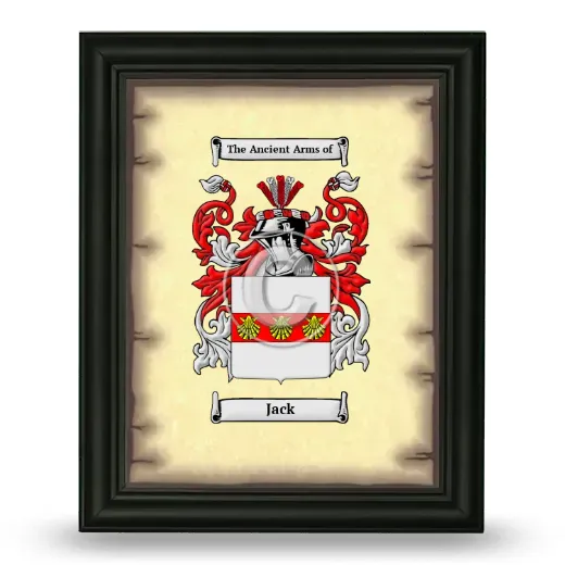 Jack Coat of Arms Framed - Black