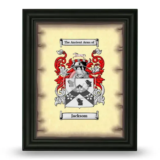 Jacksom Coat of Arms Framed - Black