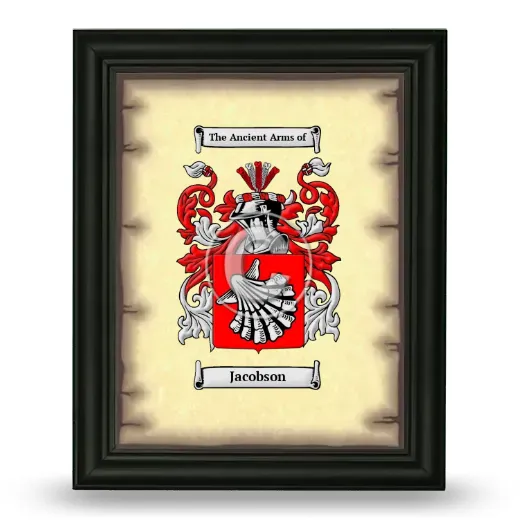 Jacobson Coat of Arms Framed - Black