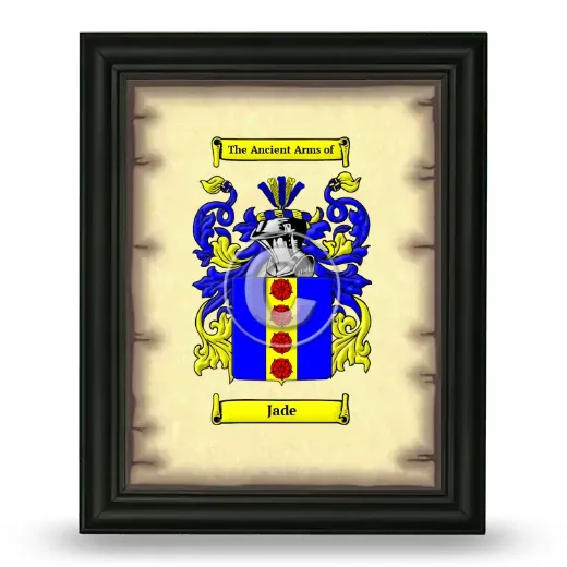 Jade Coat of Arms Framed - Black