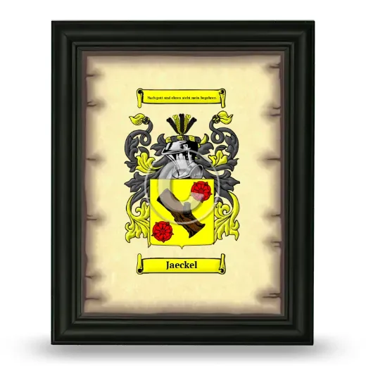 Jaeckel Coat of Arms Framed - Black