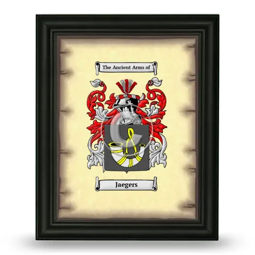 Jaegers Coat of Arms Framed - Black