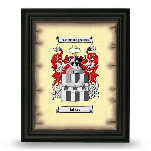 Jafary Coat of Arms Framed - Black