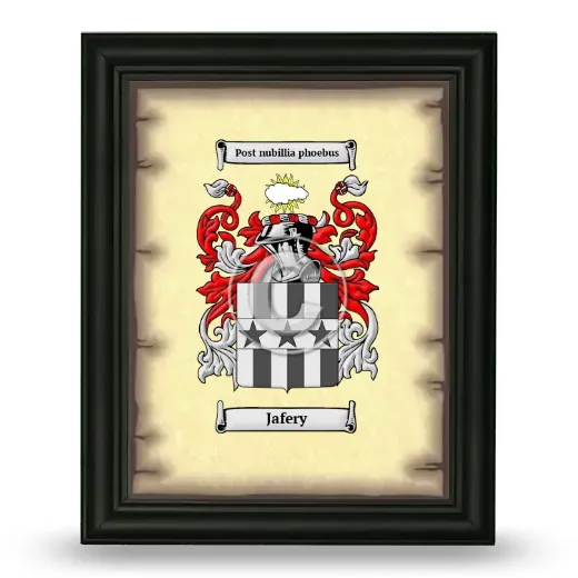 Jafery Coat of Arms Framed - Black