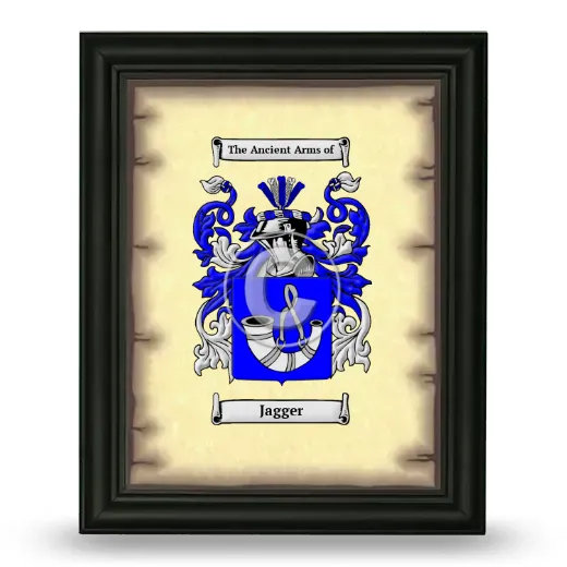 Jagger Coat of Arms Framed - Black