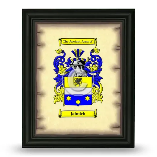 Jahnich Coat of Arms Framed - Black
