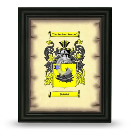 Jamar Coat of Arms Framed - Black