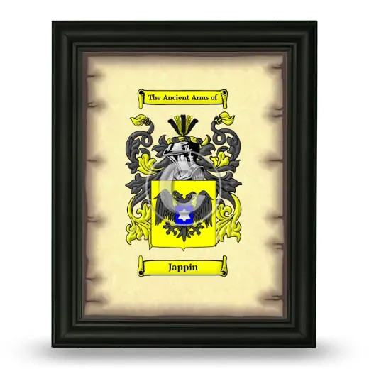Jappin Coat of Arms Framed - Black