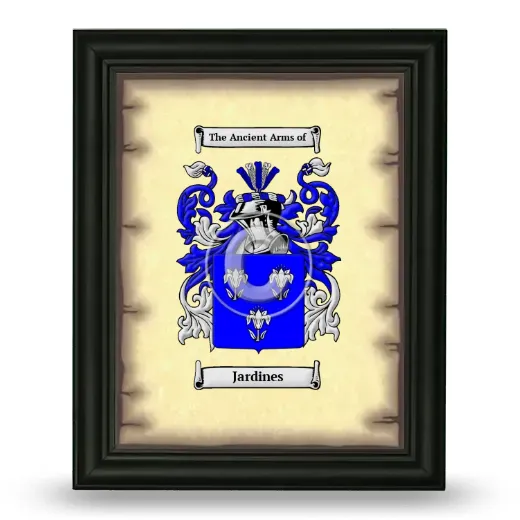 Jardines Coat of Arms Framed - Black