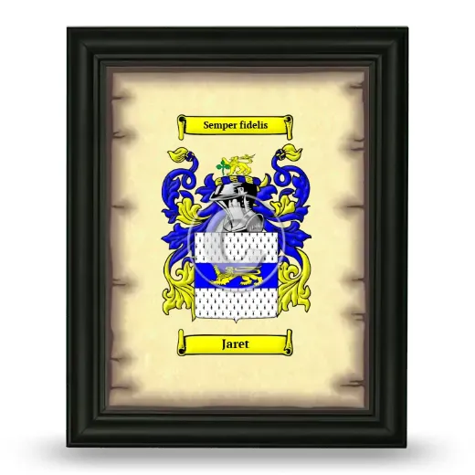 Jaret Coat of Arms Framed - Black