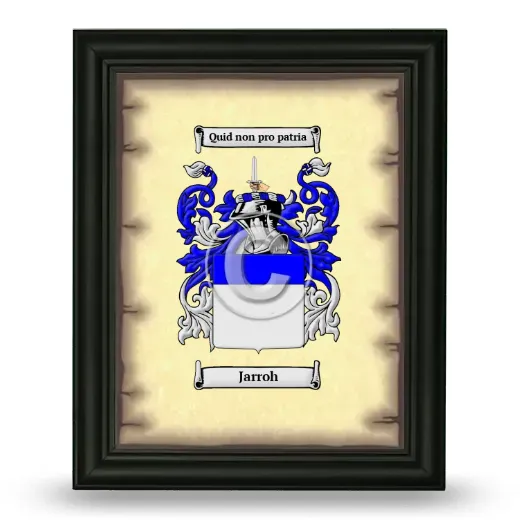 Jarroh Coat of Arms Framed - Black