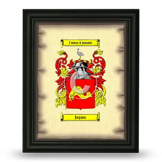 Jayan Coat of Arms Framed - Black