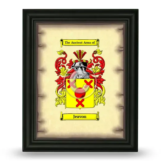 Jeavon Coat of Arms Framed - Black