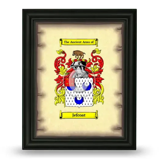 Jefcoat Coat of Arms Framed - Black