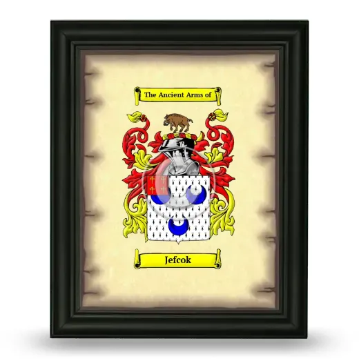 Jefcok Coat of Arms Framed - Black