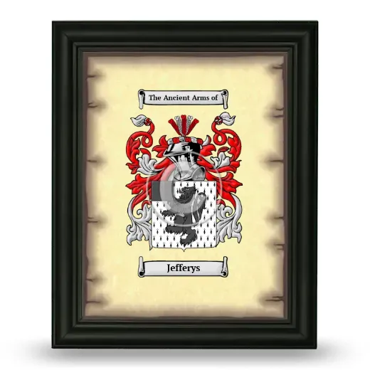 Jefferys Coat of Arms Framed - Black