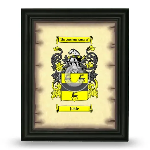 Jekle Coat of Arms Framed - Black