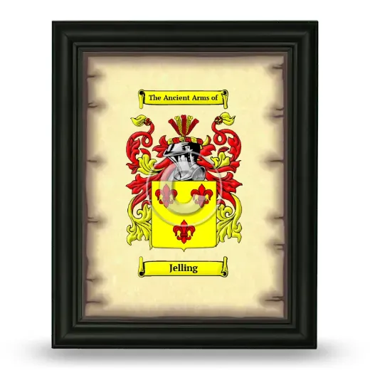 Jelling Coat of Arms Framed - Black
