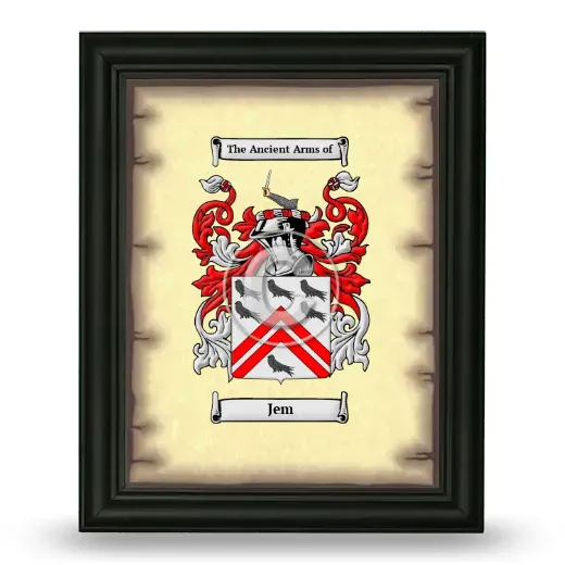 Jem Coat of Arms Framed - Black